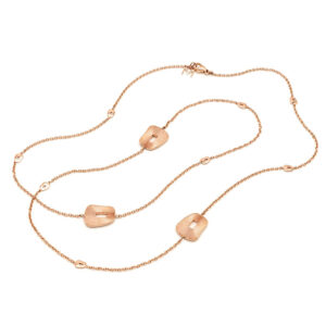 Puzzle engraved gold necklace