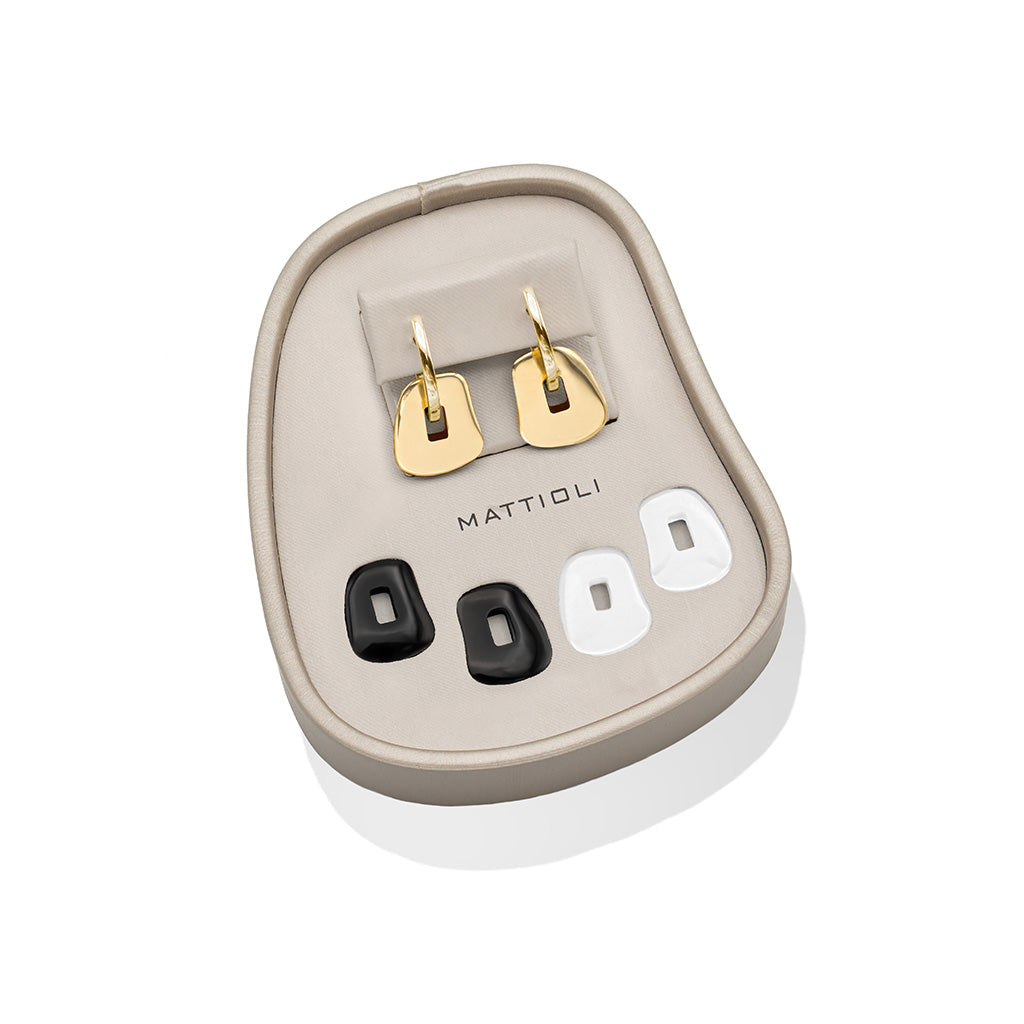 Puzzle ceramic earrings