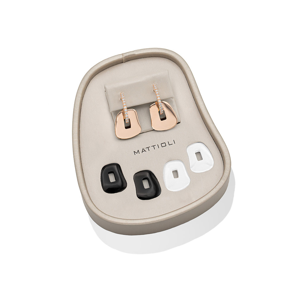 Puzzle ceramic earrings