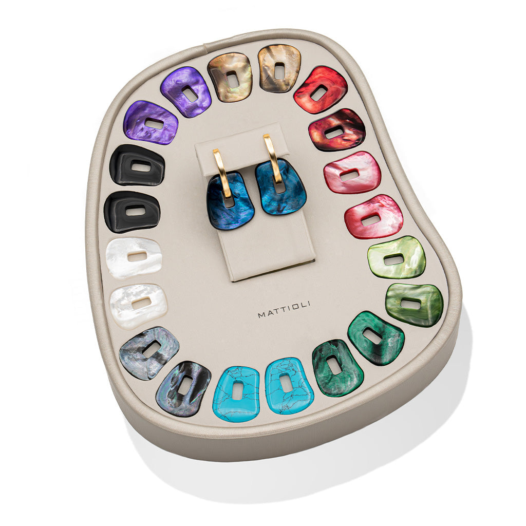 Puzzle medium earrings 11 colours