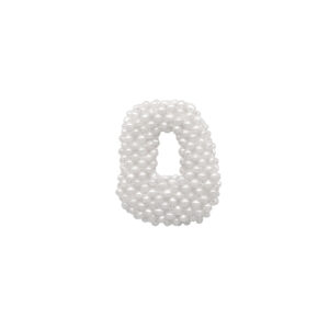 Puzzle medium element White pearl beads
