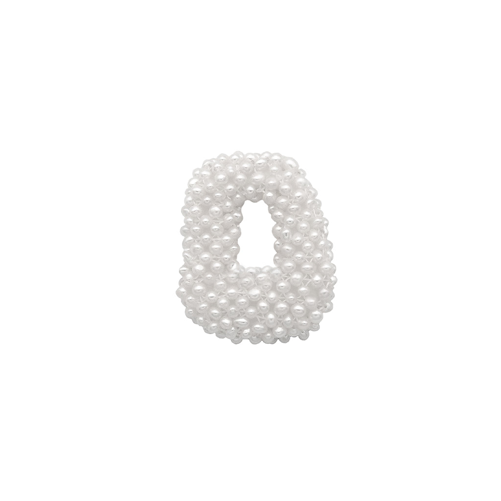 Puzzle medium element White pearl beads
